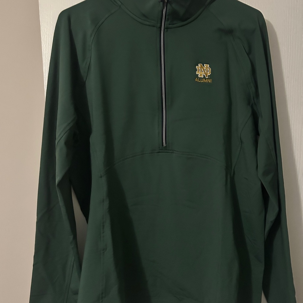 Cutter & Buck Green Notre Dame Alumni Jacket NWT Fighting Irish quarter zip